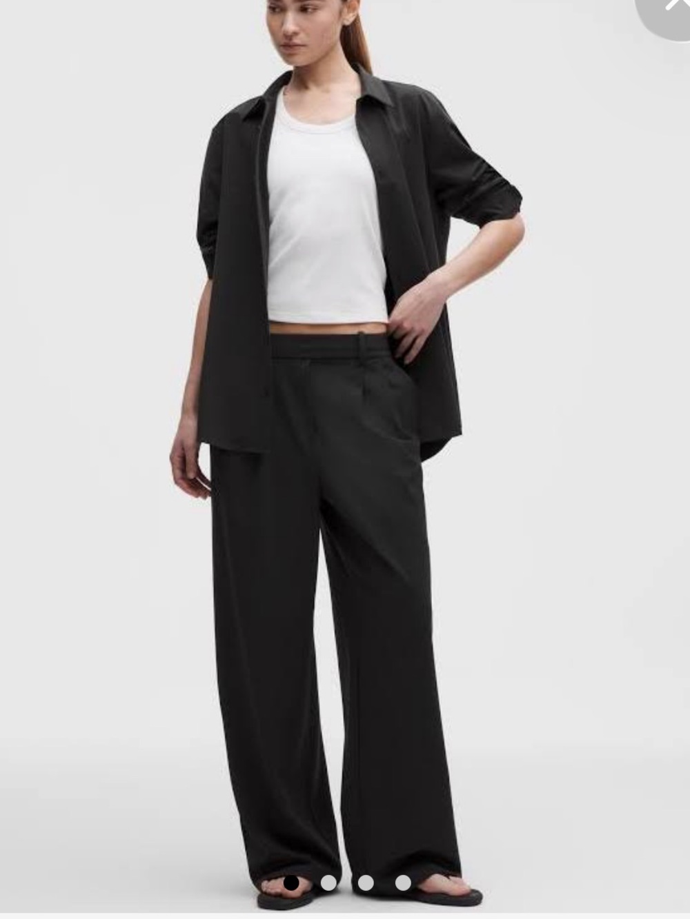 lululemon athletica Black Wide-Leg Trousers